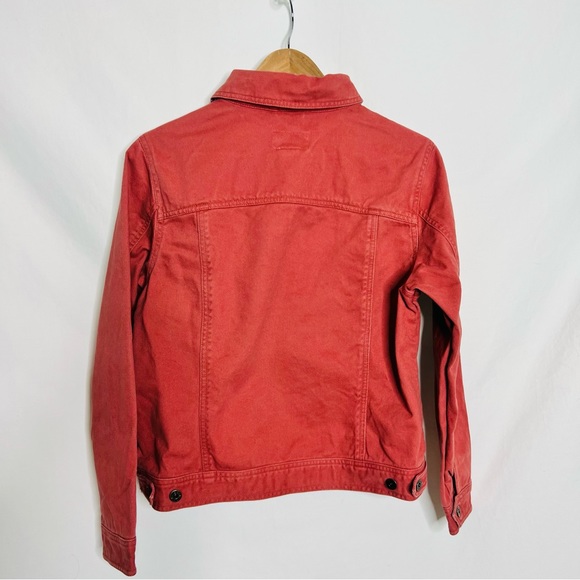 LL Bean Denim Pink /Salmon Floral Lined Jean Jacket - Picture 11 of 15